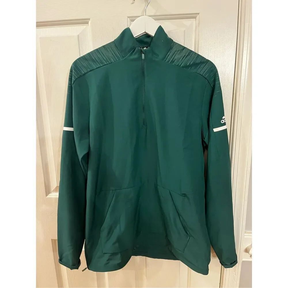 Adidas Men’s Green Aeroready 1/4 Zip Golf Pullover  sz S EUC